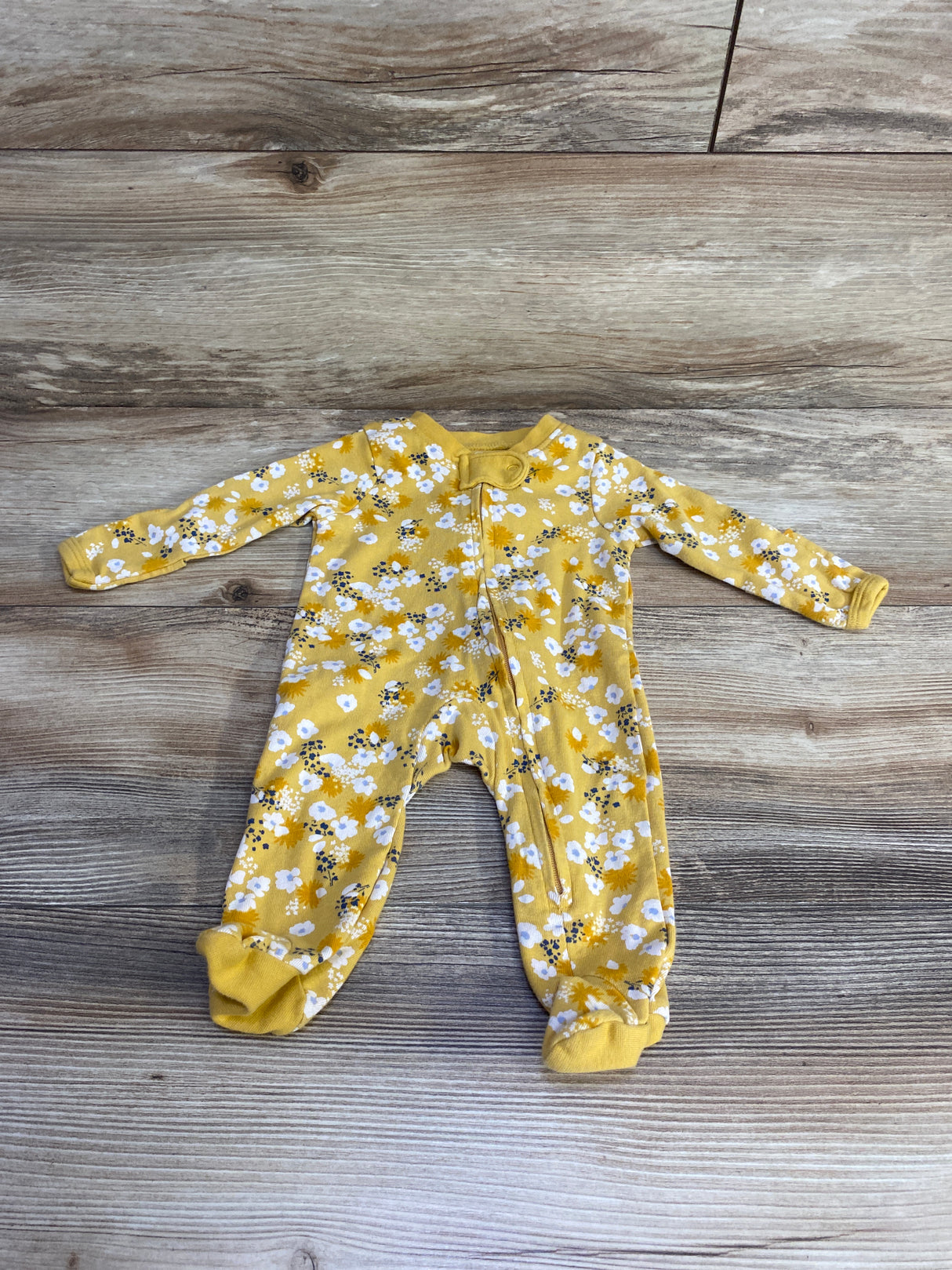 Honest Baby Organic Floral Sleeper Yellow sz Newborn