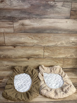 Lulu Moon Quilted Muslin Changing Pad Covers 2pk Brown