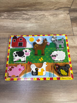 Melissa & Doug Farm Animals Wooden Chunky Puzzle 8pc