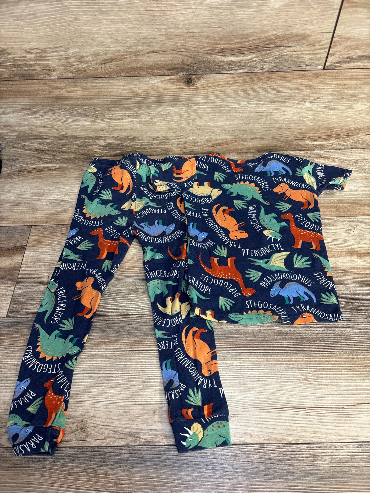 Children's Place 2pc Dinosaur Pajama Set Navy sz 4T