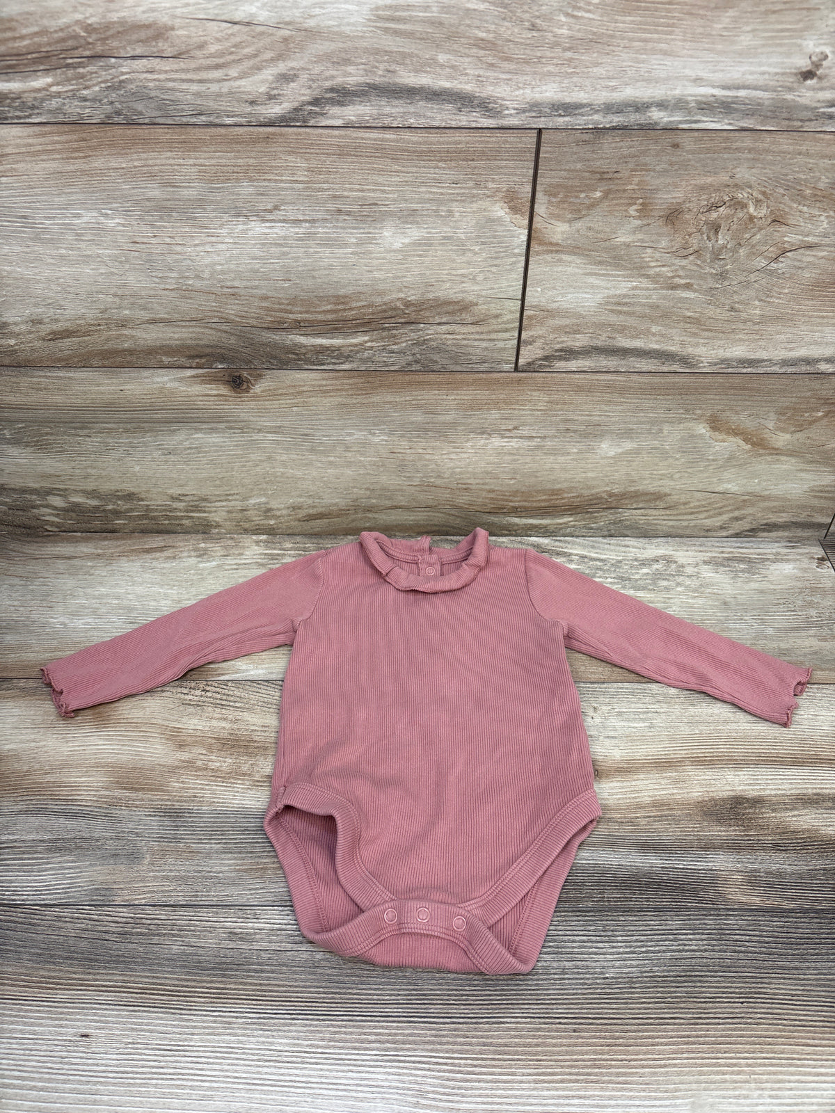 George. Ribbed Collared Long Sleeve Bodysuit Pink sz 9-12m