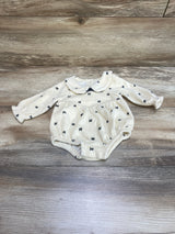 Cat & Jack Bow Print Romper Cream sz Newborn