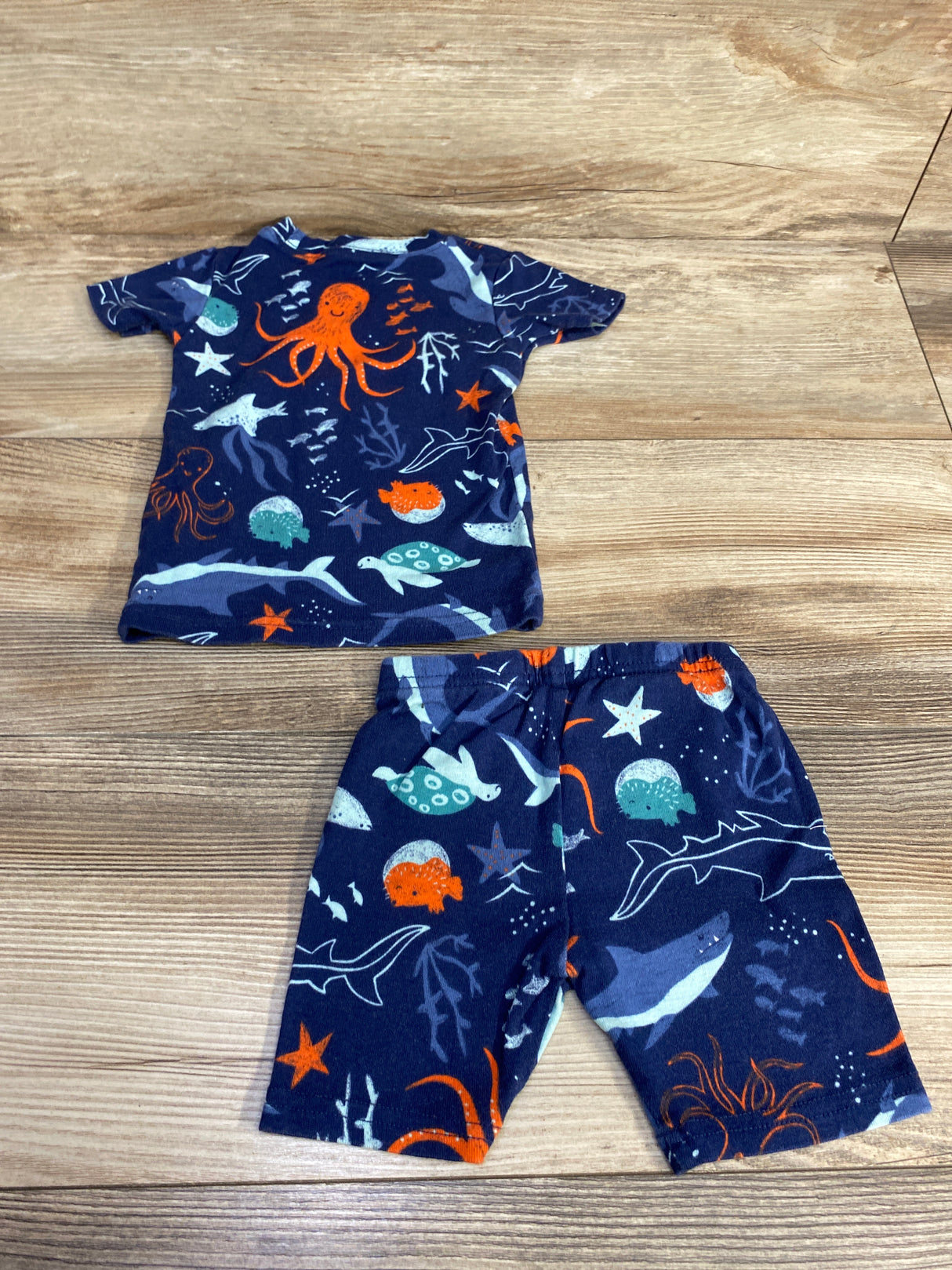 Carter's 2pc Sea Animals Pajama Set Navy sz 18m
