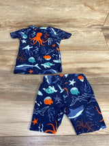 Carter's 2pc Sea Animals Pajama Set Navy sz 18m
