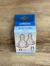 NEW Dr. Brown's Level 1 Anti-Colic 2pk Nipple 0m+ - Me n Mommy To Be