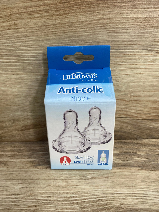 NEW Dr. Brown's Level 1 Anti-Colic 2pk Nipple 0m+ - Me n Mommy To Be