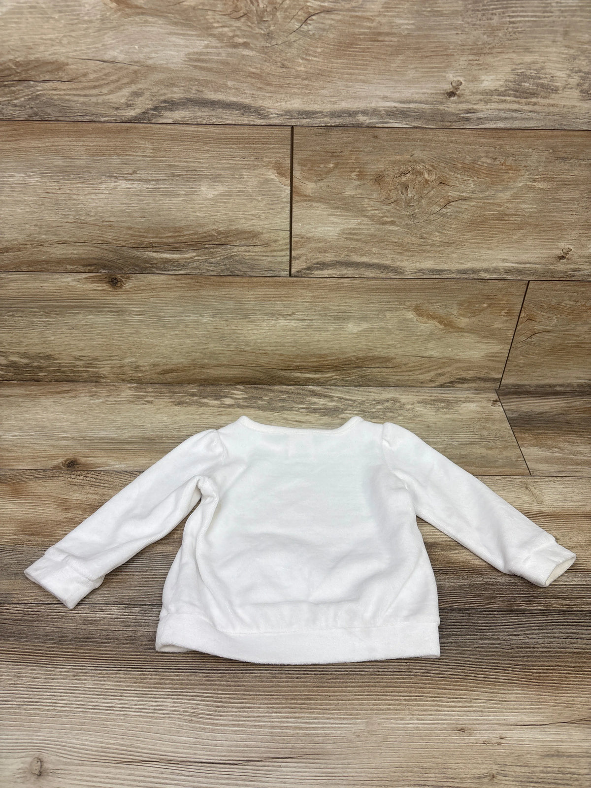 First Impressions Velvet Floral Heart Sweatshirt White sz 18m