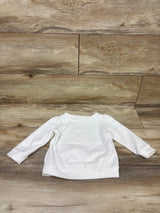 First Impressions Velvet Floral Heart Sweatshirt White sz 18m
