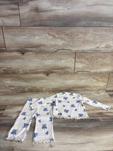 NEW Old Navy Ribbed Floral 2pc Set Beige sz 6-12m