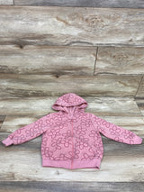 Okie Dokie Floral Full-Zip Hoodie Pink sz 2T