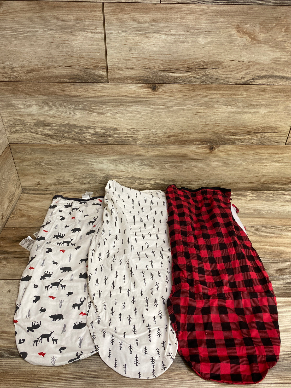 The Peanutshell Christmas Swaddles 3pk sz 3-6m