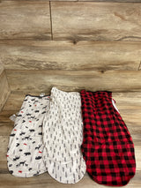 The Peanutshell Christmas Swaddles 3pk sz 3-6m