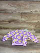 NEW Little Sleepies Play Bamboo Daisy Pullover Sweatshirt Purple sz 18-24m