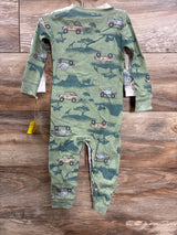 NEW Carter's 2pc Lion Print Sleeper Cream sz 12m