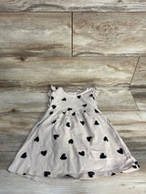 H&M Heart Print Dress Taupe sz 2T