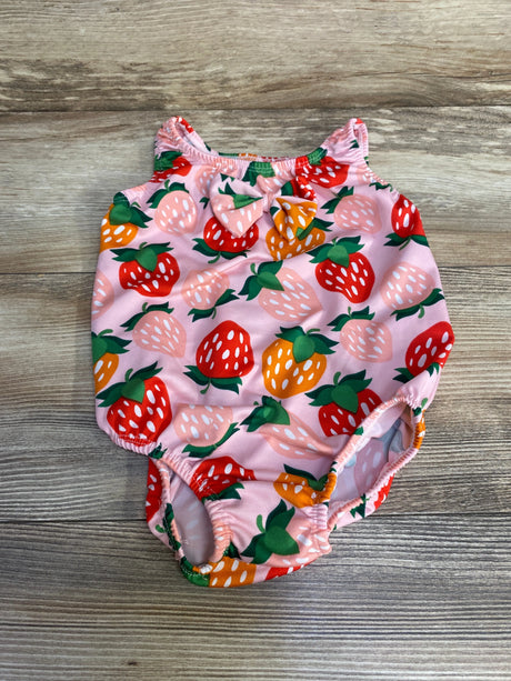 Strawberry Print Bubble Romper Pink sz 18m - Me n Mommy To Be