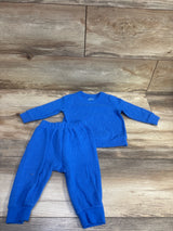 Cat & Jack 2pc Waffle Knit Shirt & Pants Set Blue sz 6-9m