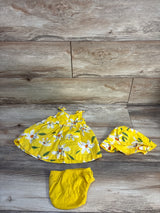 Just One You 3pc Dress, Bloomers & Hat Set Yellow sz 3m
