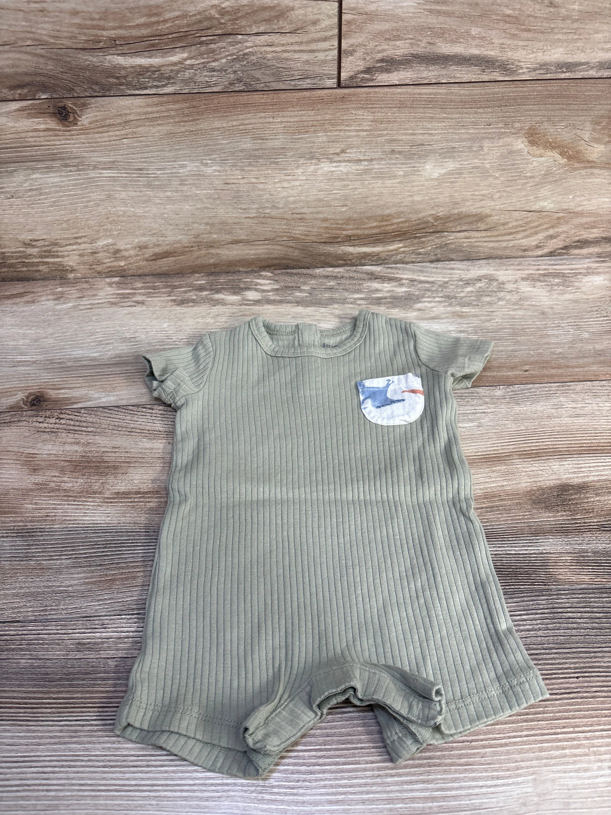 Huggies Ribbed Shortie Romper Green sz 12m
