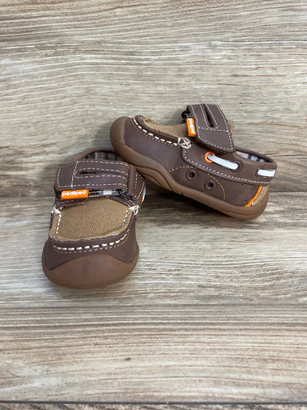 Pediped Grip-N-Go Naples Loafer Brown sz 4-4.5c