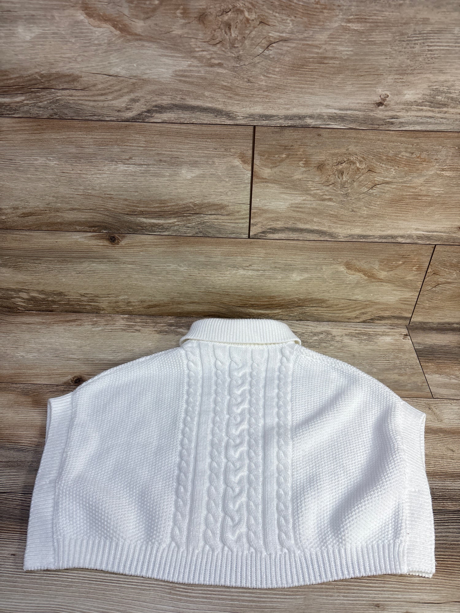 Janie & Jack The Cable Knit Cape in Jet Ivory sz 3T