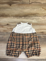 Plaid Sleeveless Jumpsuit White sz 6-12m
