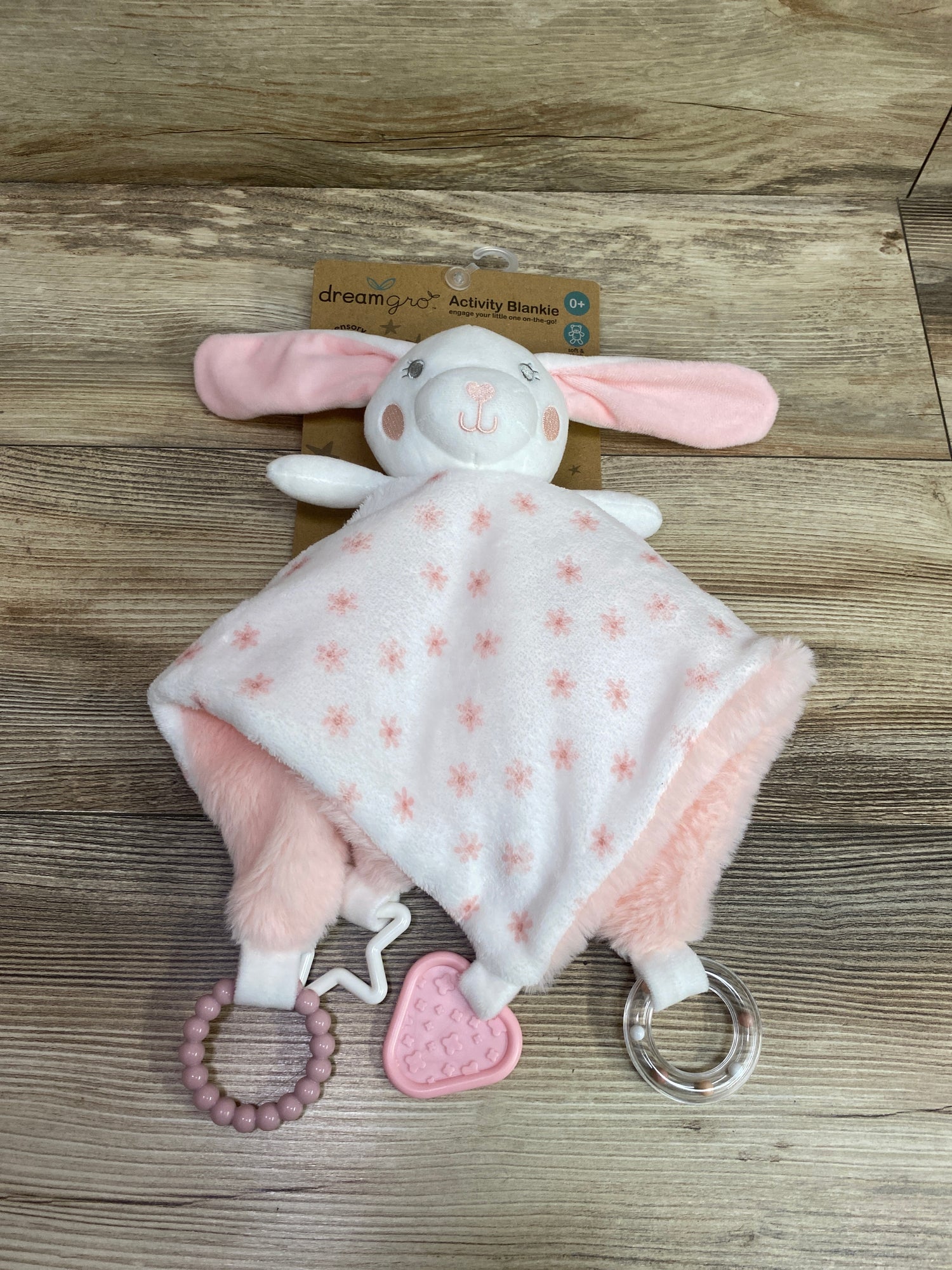 NEW DreamGro Activity Blankie - Pink Bunny