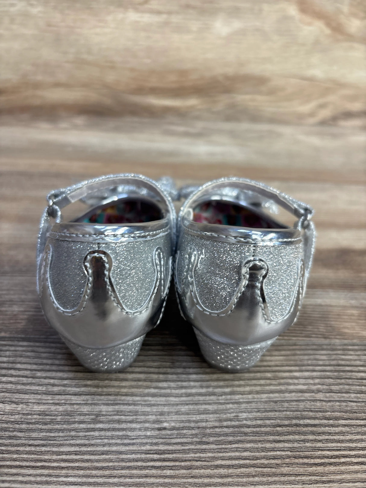 Disney Princess Glitter Mary Jane Low Heel Shoes sz 7c