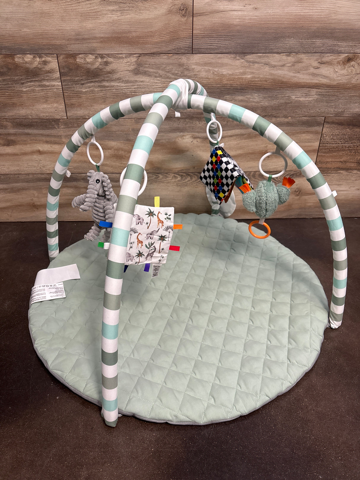 Blissful Diary Baby Play Gym Activity Mat in Sage Green
