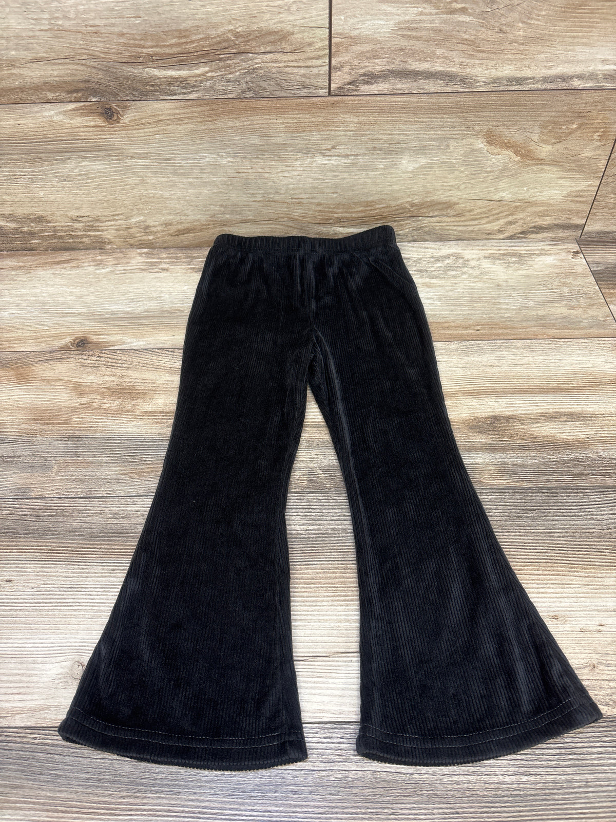 Just Lizzy Ribbed Velour Flare Leggings Black sz 4T