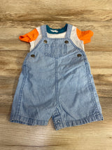 Carter's 2pc Shortall Set Orange/Blue sz 6m