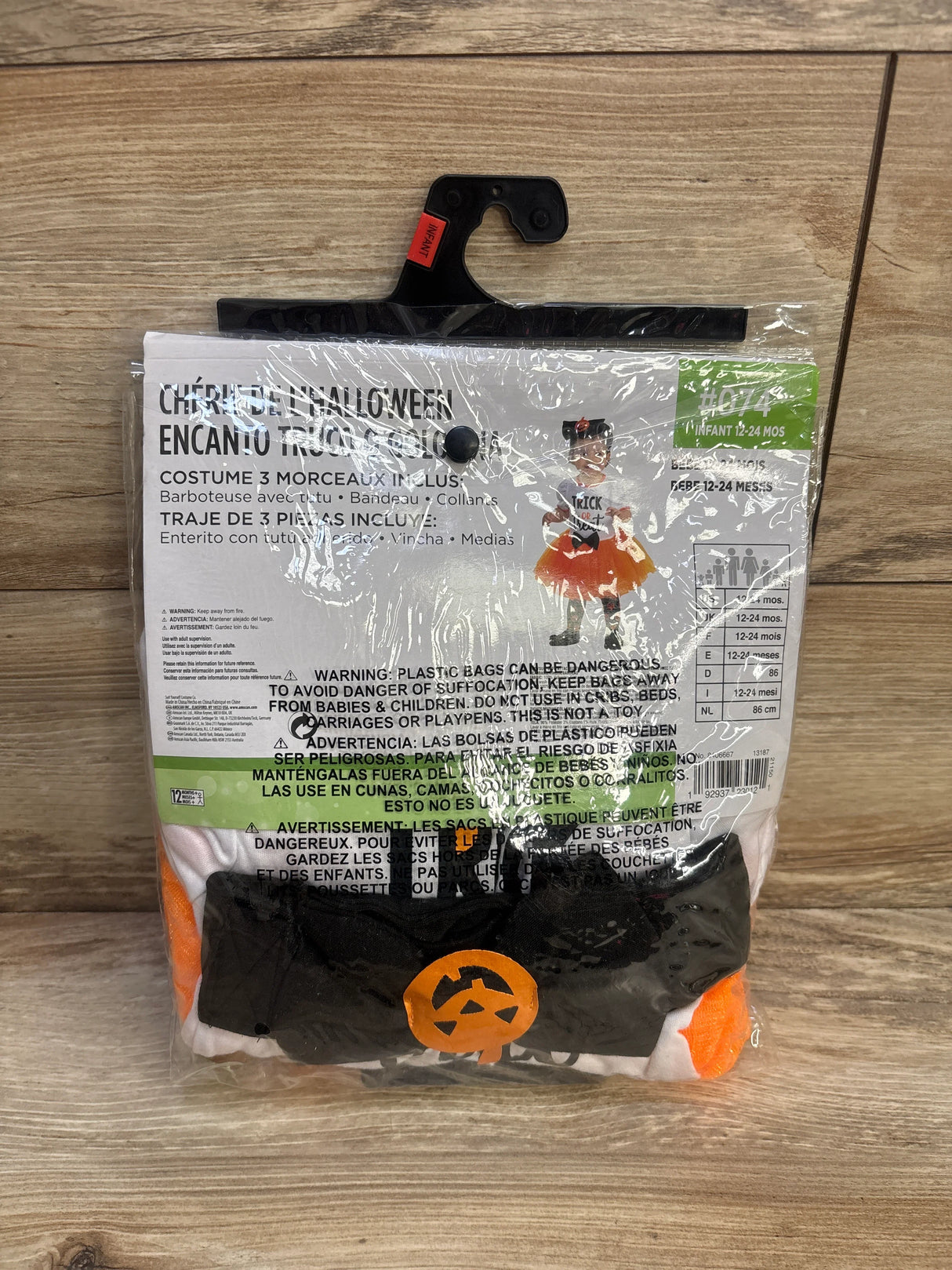 Trick Or Treat Sweetie Costume Set White sz 12-24m - Me n Mommy To Be