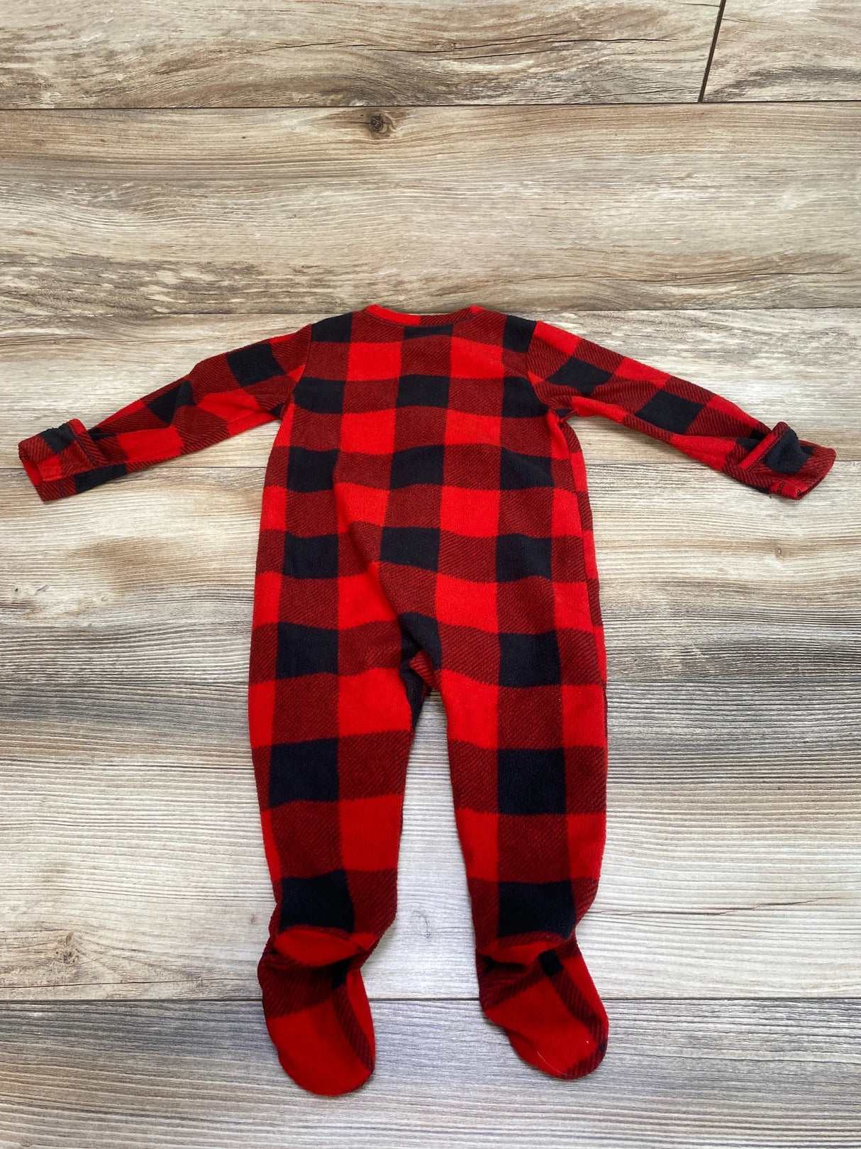 Old Navy Buffalo Check Blanket Sleeper Red sz 6-9m