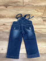 Kidscool Space Jean Overalls Small Bib Pocket Denim Workwear Blue sz 2-3Y