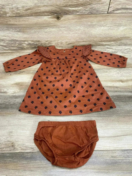 Just One You 2pc Floral Dress & Bloomers Brown sz 12m - Me n Mommy To Be