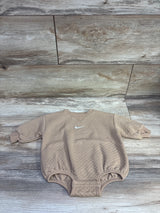 Nike Long Sleeve Quilted Bubble Romper Beige sz 6m