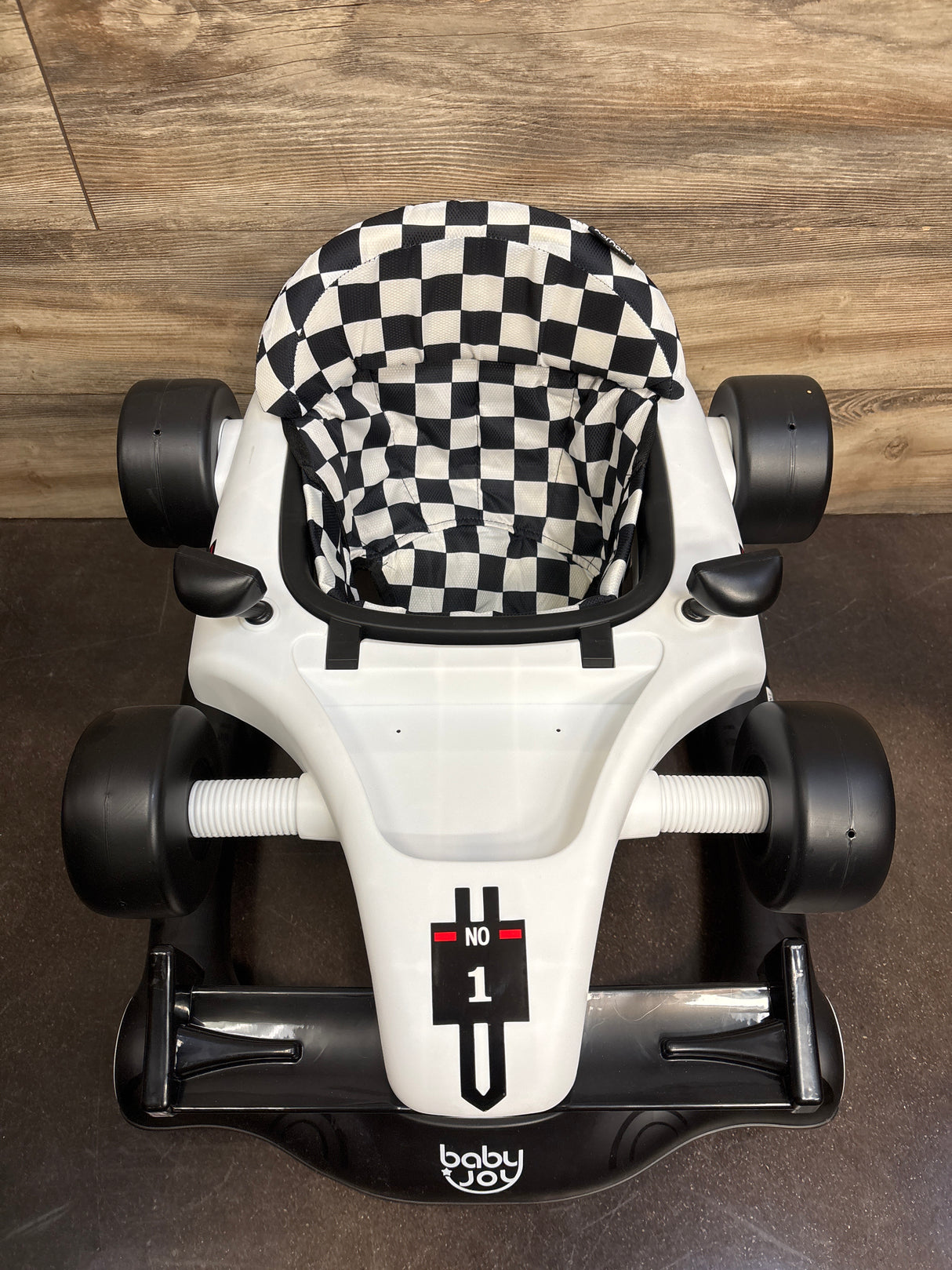 Baby Joy Foldable Baby Walker - White & Black*