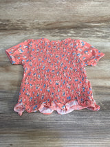 Little Lass Smocked Floral Shirt Pink sz 24m