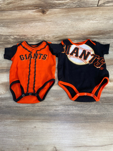 Genuine Merchandise 2pk Giants Bodysuits Orange/Black sz 6-9m - Me n Mommy To Be