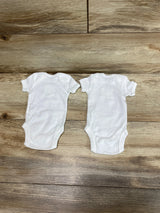 Burt's Bees Baby 2pk Bodysuits White sz Preemie