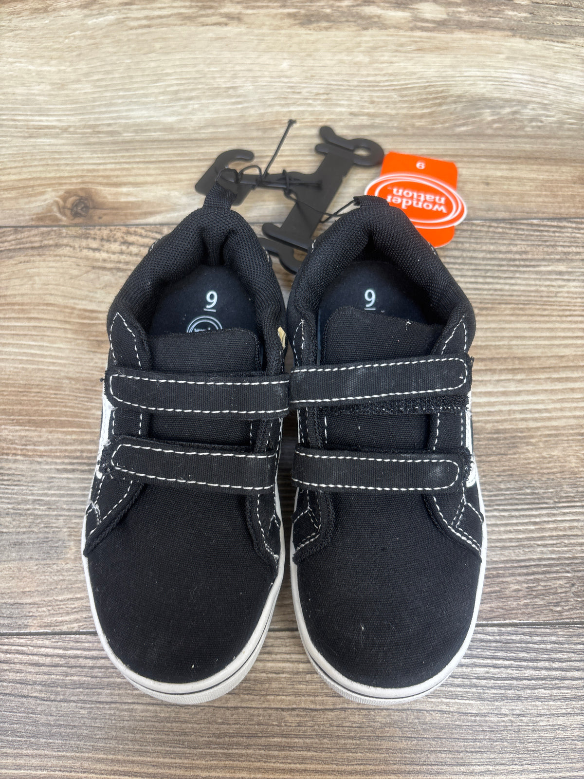 NEW Wonder Nation Canvas Skate Sneakers Black sz 9c