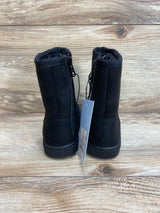 NEW Cat & Jack Pip Zipper Shearling Style Boots Black Sz 5c