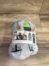 NEW Star Wars The Mandalorian 3pc Plush Hooded Robe & Pajama Set Grey sz 4T