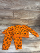 Way To Celebrate! Halloween 2pc Pumpkin Sweatshirt & Joggers Set Orange sz 2T