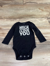 Okie Dokie It Might Be The Milk Talking, But I Love You Bodysuit Black sz 18m
