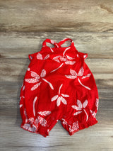 Just One You Floral Shortie Romper Red sz 6m - Me n Mommy To Be