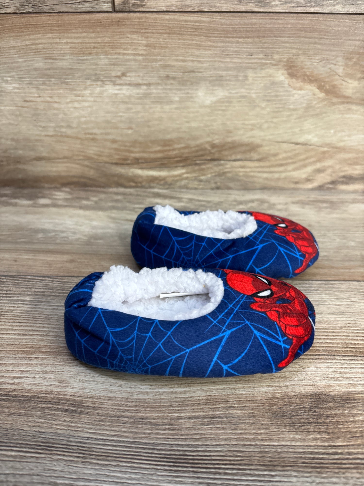 Marvel Spider-Man Plush Slippers Blue sz 5/6c
