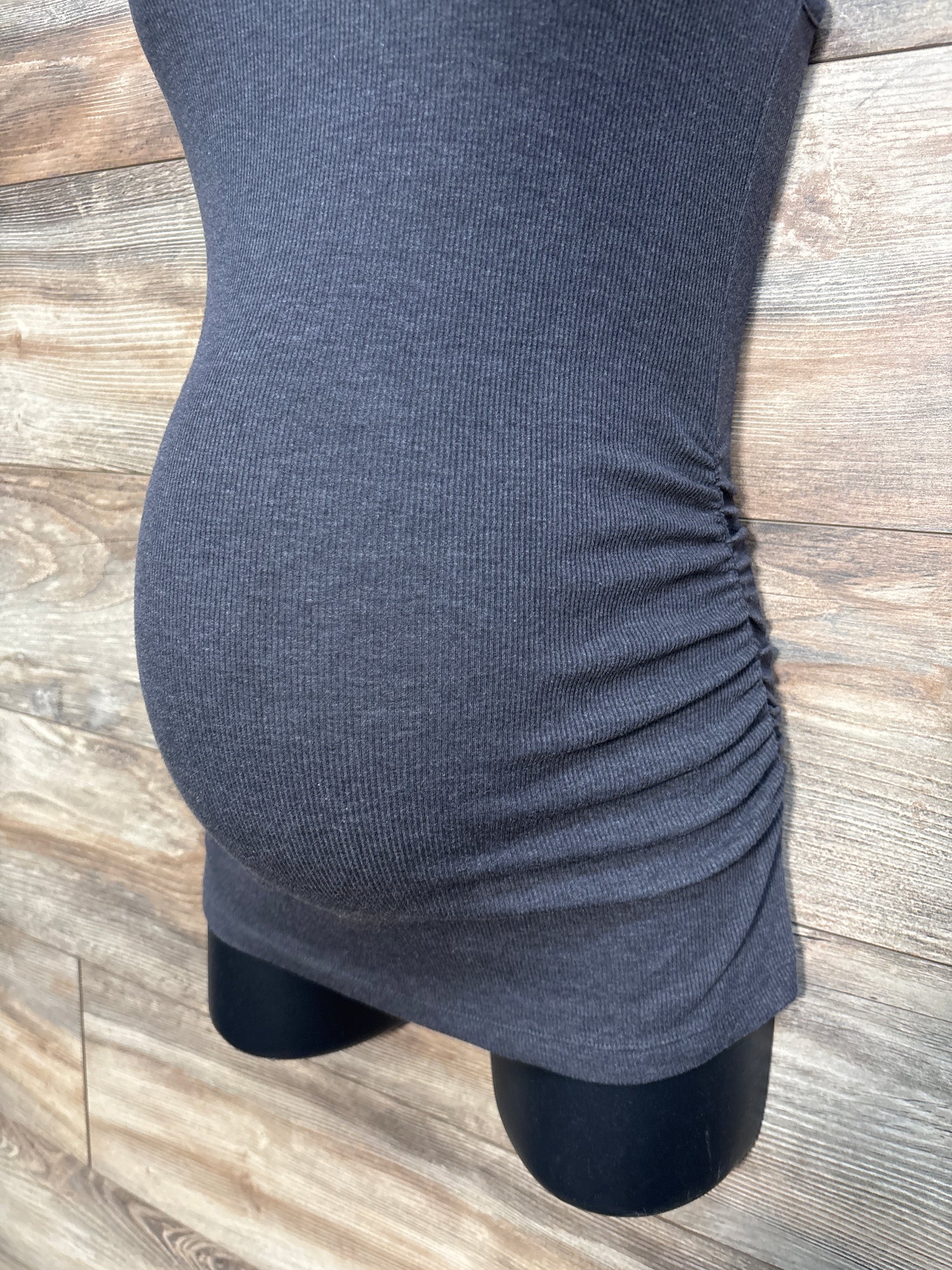 Old Navy Maternity Ruched Ribbed Tank Top Grey sz XS