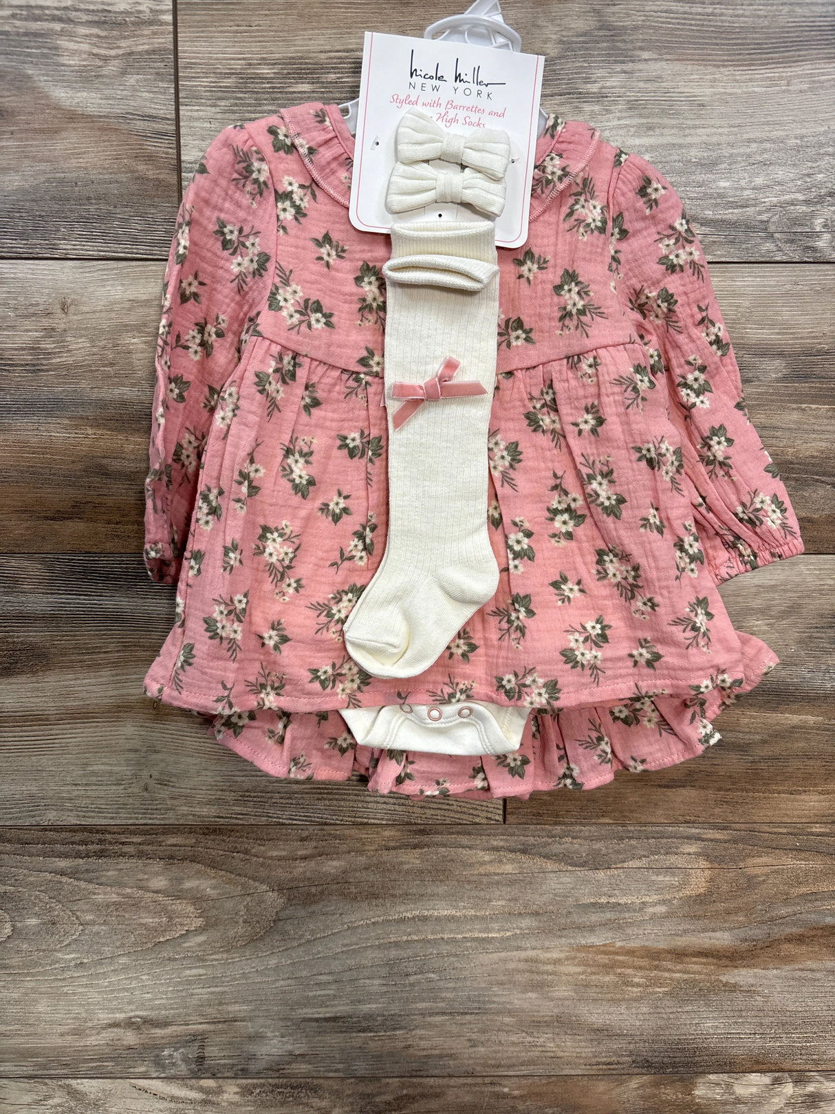 NEW Nicole Miller 5pc Set Pink sz 12m