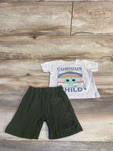 Star Wars 2pc Curious Child Shirt & Shorts Oatmeal sz 2T